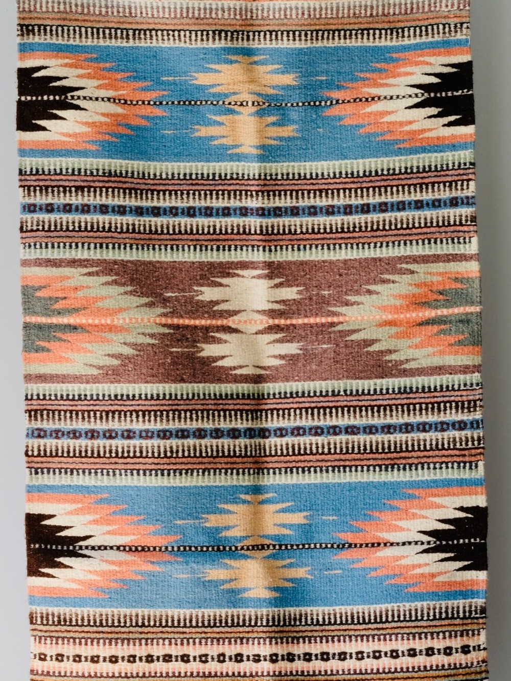 Zapotec Handmade Wool Rug Southwestern Design Mexico ~ Original Label